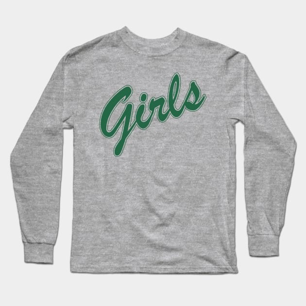 FRIENDS shirt design - "Girls" iconic logo (Green, Rachel) Long Sleeve T-Shirt by stickerfule